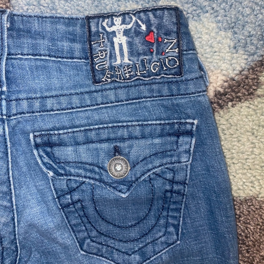 TRUE RELIGION vintage Y2K Billy patchwork jeans size 26 - Picture 7 of 8